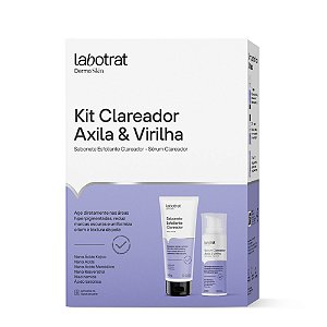 LABOTRAT Kit Clareador Axila & Virilha - Sabonete Esfoliando Clareador e Sérum Clareador - Pele mais clara e uniforme