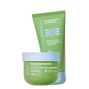 LABOTRAT Kit Renovação e Hidratação Corporal LabPop Green Breeze - Hidratante e Mousse Esfoliante