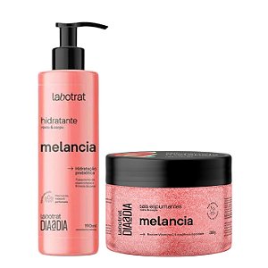 LABOTRAT Kit Cuidados com a Pele Melancia - Sais Espumantes 280g e Hidratante 190ml - Hidratação Profunda e Luminosidade