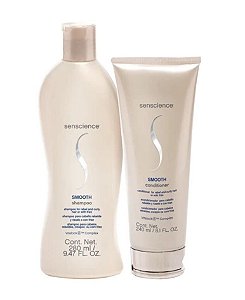 SENSCIENCE Smooth Kit para Cabelos Rebeldes, Cacheados ou Grossos Shampoo 280ml + Condicionador 240ml