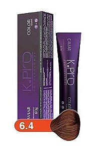 K.PRO Caviar Color Coloração Permanente 6.4 Loiro Escuro Acobreado 60g