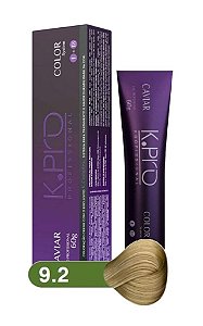 K.PRO Caviar Color Coloração Permanente 9.2 Loiro Muito Claro Mate Perolizado 60g