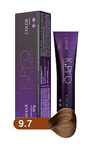 K.PRO Caviar Color Coloração Permanente 9.7 Loiro Muito Claro Marrom 60g