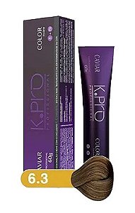 K.PRO Caviar Color Coloração Permanente 6.3 Loiro Escuro Dourado 60g