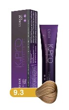 K.PRO Caviar Color Coloração Permanente 9.3 Loiro Muito Claro Dourado 60g