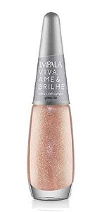 IMPALA Esmalte Viva, Ame & Brilhe Glitter 3D Viva com Amor 7,5ml