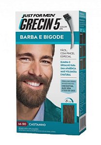 GRECIN5 Color Gel Tonalizante para Barba e Bigode Castanho M-90