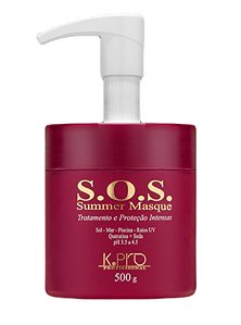 K.PRO Máscara de Reconstrução e Proteção Intensa SOS Summer 500g para Cabelos Danificados pelo Sol, Mar, Piscina, Secador ou Prancha