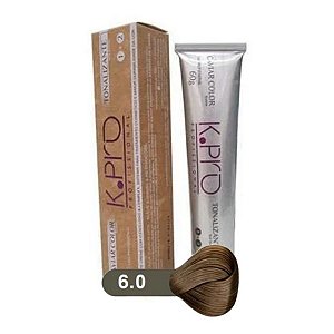 K.PRO Tonalizante Caviar Color Sem Amônia 6.0 Loiro Escuro Natural 60g