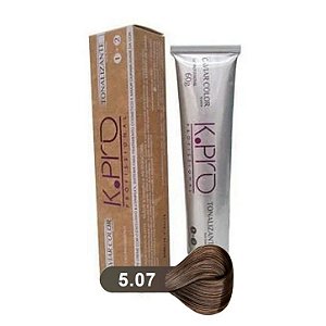 K.PRO Tonalizante Caviar Color 5.07 Castanho Claro Natural Marrom Profissional Sem Amônia 60g