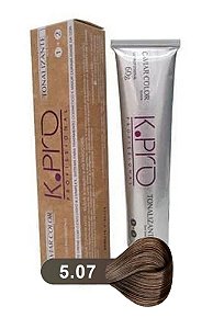 K.PRO Caviar Color Tonalizante 5.07 Castanho Claro Natural Marrom 60g