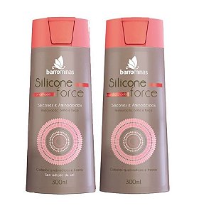 BARROMINAS Silicone Force Kit para Cabelos Quebradiços e Fracos Shampoo + Condicionador