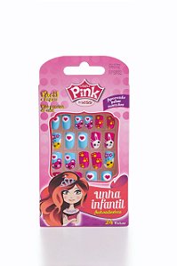 PINK by KISS Unhas Postíças Infantil Pop Princess 24Un (FPSP02)