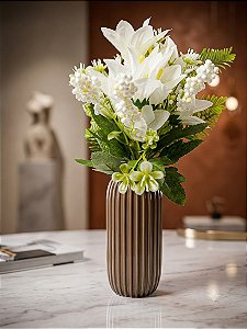 🌿 Vaso decorativo canelado