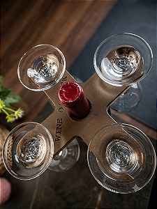 Suporte Porta vinho e taças