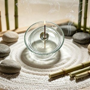Incensário com Gota de Vidro