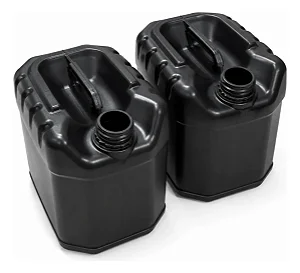 Kit 2 Galões Bombonas Plásticas 20l Preto Hdpe 40l