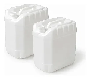 Kit 2 Bombonas para Água 20L Brancas com Alça e Tampa Removível