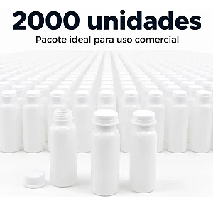 2000 Frascos Flaconete 20 ml com Tampa de Pressão