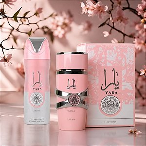 KIT LATTAFA YARA ROSA CLARO + BODY SPRAY