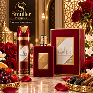 KIT LATTAFA PERFFUME AMEERAT AL ARAB (RED) + BODY SPRAY AMEERAT AL ARAB (RED)