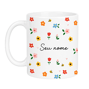 Caneca Eu vejo Flores Personalizada