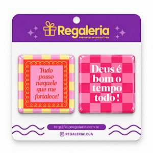 Kit de Imã Quadrado Deus
