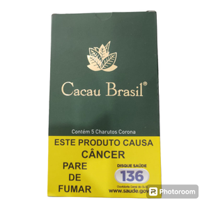 CHARUTO CACAU BRASIL NATURAL ( VERDE) CX C/ 5