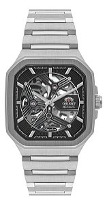 Relógio Orient Masculino Automatico Dourado Nh7ss008 G1kx Prateado Preto
