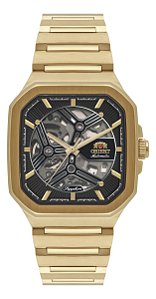 Relógio Orient Masculino Automatico Dourado Nh7gg008 G1kx Dourado