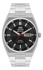 Relógio Orient Automático Masculino 469ss087nh P1 3 Estrelas Prateado Preto
