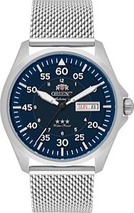 Relógio Orient Automático Masculino Automático Yn6ss009 D2sx Prateado Azul