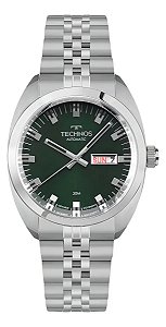 Relógio Technos Masculino Automatico Prata - 8205oo/1v Bisel Verde Verde-escuro