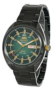 Relógio Automático Orient Nh3yy006 Vidro Mineral Verde 50m Aço Grafite