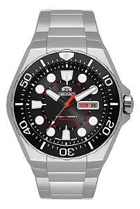 Relógio Orient Masculino Automático Diver 300m F49ss035 P1sx Prateado Azul Preto