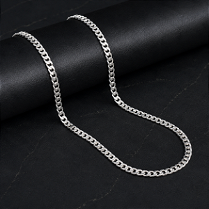 Corrente de Prata 925 Masculina Grumet de 6mm e 60cm