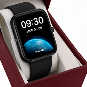 Relógio Smartwatch X-Watch Unissex Preto XSWUQPI010A-PXPX