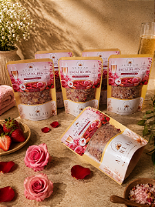 🌹Escalda-Pés Rosas & Morango com Champanhe