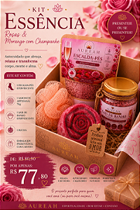 🌹 KIT ESSÊNCIA — ROSAS & MORANGO COM CHAMPANHE 🍓🥂