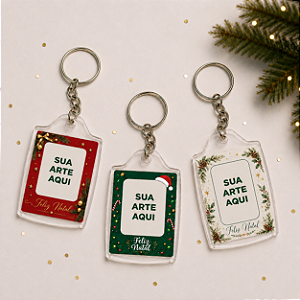 Chaveiro Personalizado de Natal com Foto – 3 Modelos | 1 Unidade – Fenari
