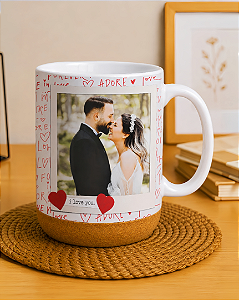 Caneca Personalizada com Foto “Tudo Faz Sentido Quando Estamos Juntos” | Porcelana 325 ml | 1 Unidade – Fenari