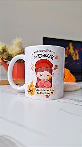 Caneca Cristã “O Extraordinário de Deus Acontece em Dias Comuns” | Porcelana 325 ml | 1 Unidade – Fenari