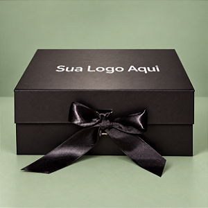 Caixa Preta Personalizada comSeu Logo Ímã e Fita - P - 1 unidade - Fenari