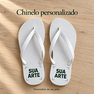Chinelo Personalizado com a Sua Arte - 1 Par - Sob Encomenda - Fenari