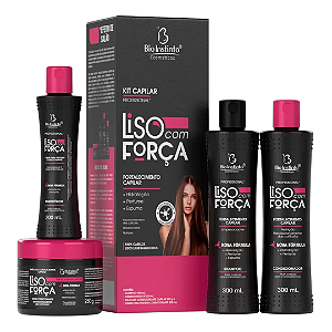 Kit Capilar Profissional Liso com Força 4 Itens - Bio Instinto Cosméticos