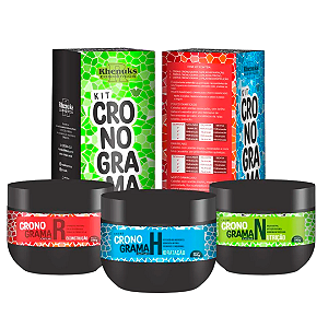 Kit Cronograma Capilar com 3 itens - Rhenuks Cosméticos