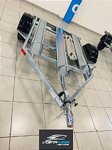 Carreta rodoviária para 3 motos galvanizada eletrolítica 2026