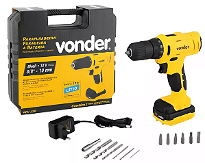 Parafusadeira e Furadeira a Bateria 12v Bivolt Pfv120 Vonder