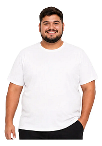 CAMISETA POLIVISCOSE ANTIPILLING PLUS SIZE BRANCA