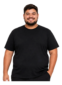 CAMISETA POLIVISCOSE ANTIPILLING PLUS SIZE PRETA